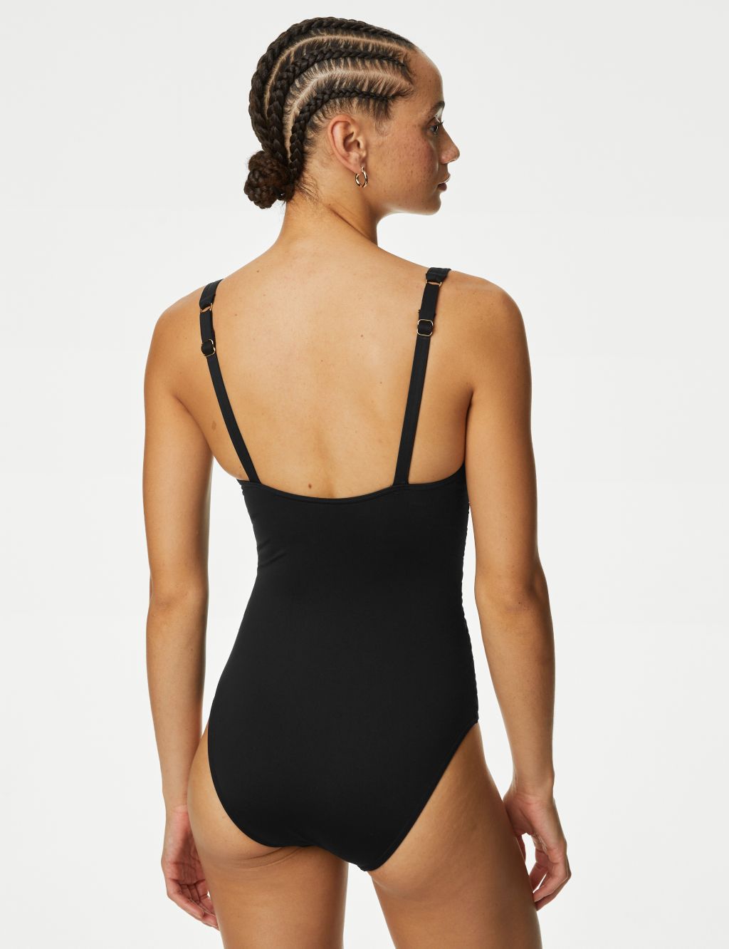 Tummy Control Padded Ruched Plunge Swimsuit image 4