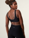 Zip Up Scoop Neck Bikini Top