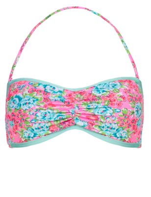 Floral Bandeau Bikini Top | M&S Collection | M&S