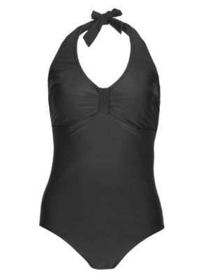 Tummy Control Halterneck Non-Padded & Underwired Swimsuit | M&S ...