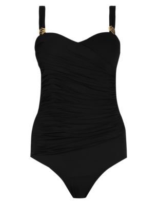 Secret Slimming™ Pleated Front Swimsuit | M&S Collection | M&S