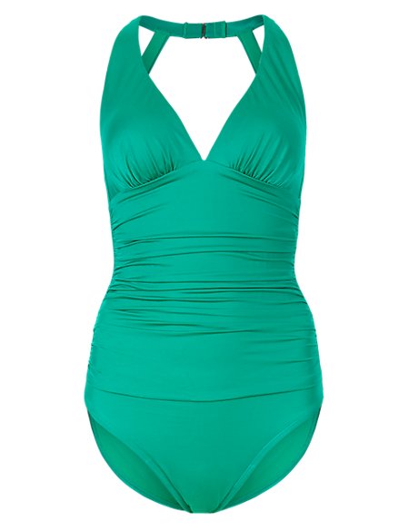 Secret Slimming™ Halterneck Plunge Swimsuit | M&S Collection | M&S