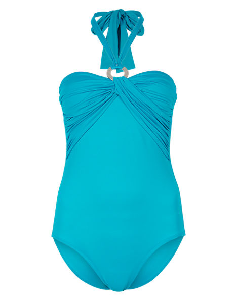 Secret Slimming™ Halterneck Twisted Front Swimsuit | M&S Collection | M&S