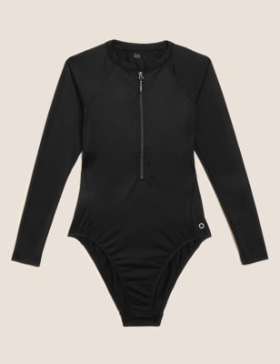 Zip Up Long Sleeve Swimsuit
