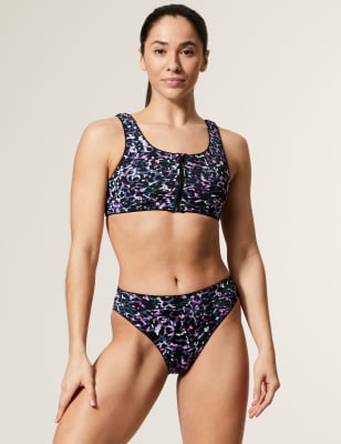 

Goodmove Parte de abajo de bikini de corte alto estampadoWomens - Lilac Mix, Lilac Mix