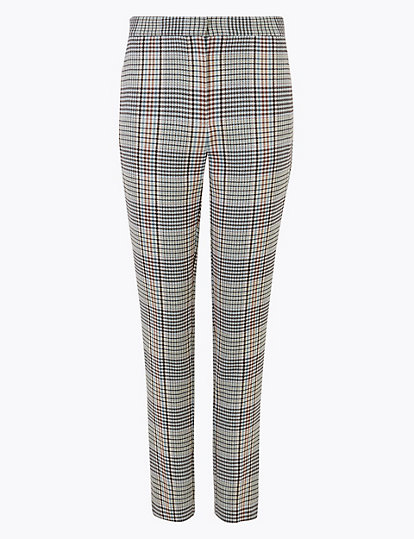 Checked Slim Trousers
