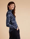 Modal Rich Floral Roll Neck Top