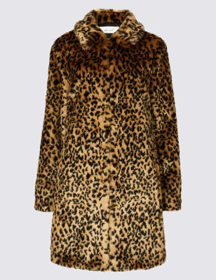 Animal Print Faux Fur Coat | Per Una | M&S