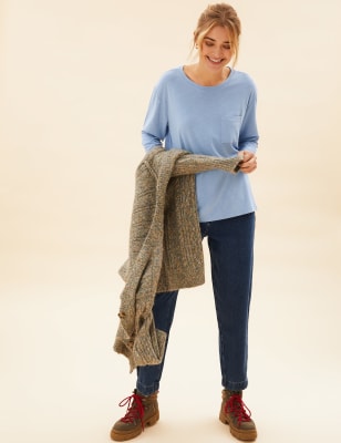 

Womens Per Una Oberteil mit hohem Modalanteil und Rundhalsausschnitt - Medium Blue, Medium Blue