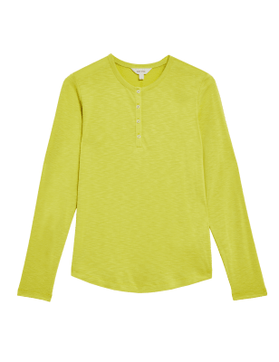 

Womens Per Una Modal Rich Henley Top - Citrus, Citrus