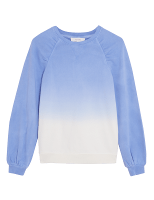 

Womens Per Una Pure Cotton Tie Dye Crew Neck Sweatshirt - Blue Mix, Blue Mix