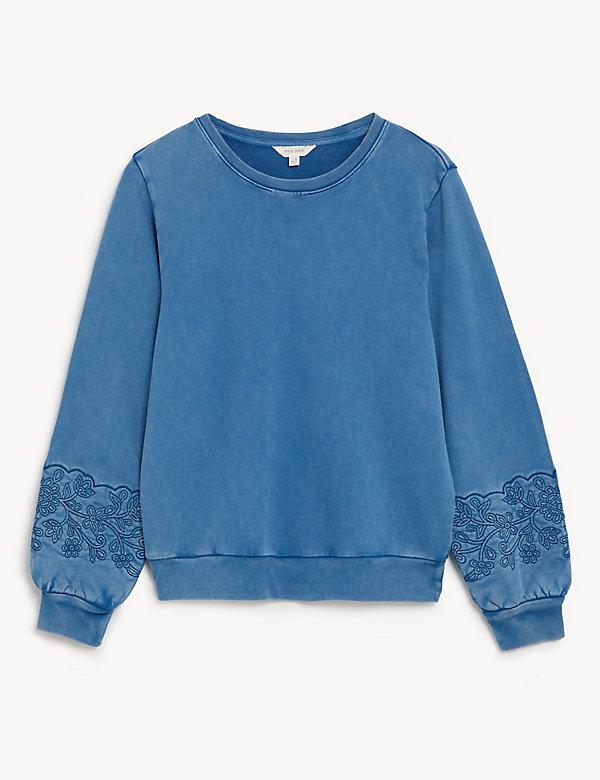 Pure Cotton Embroidered Sweatshirt - FR