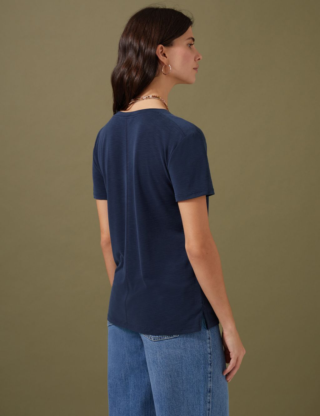 Modal Rich V-Neck T-Shirt image 3