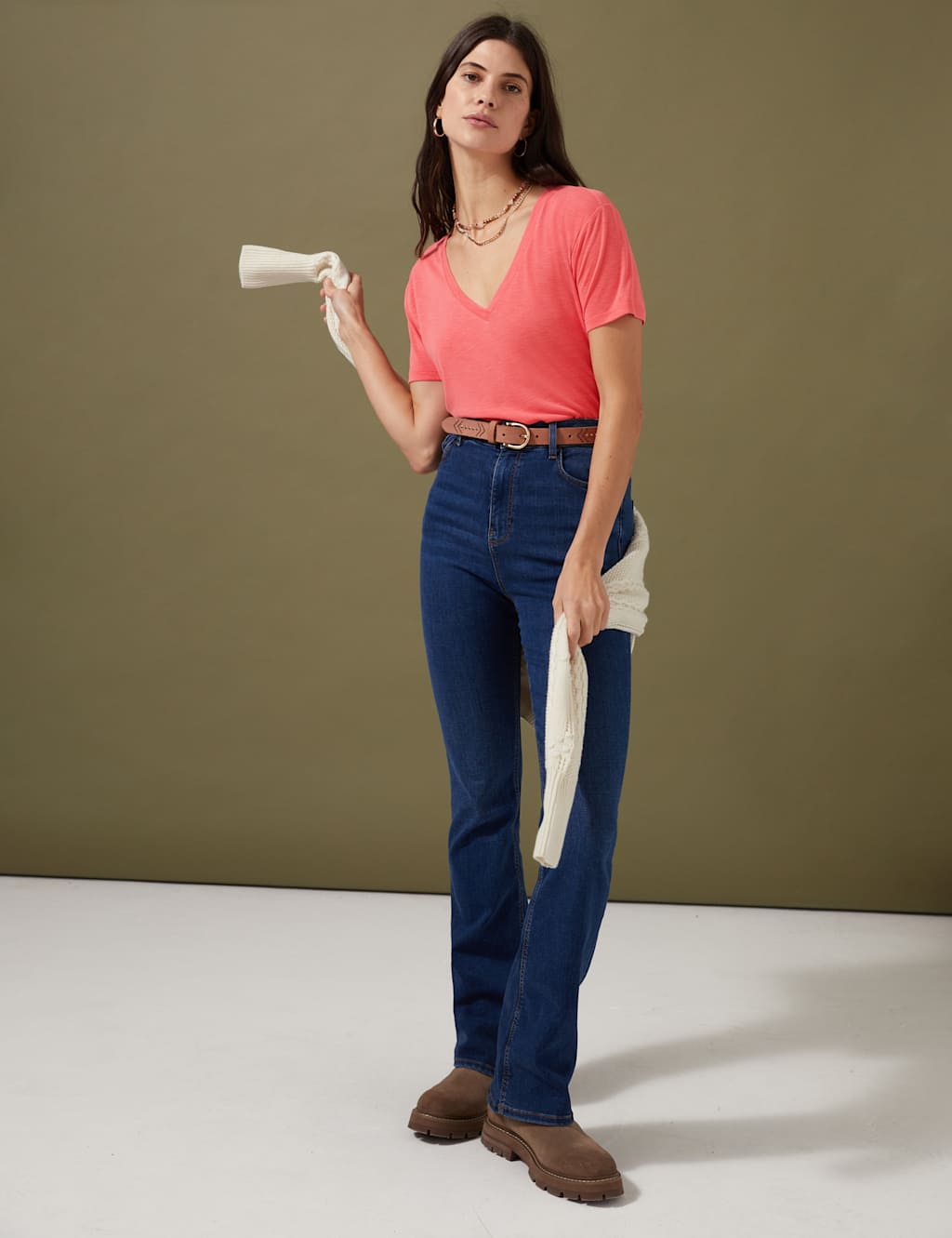 Modal Rich V-Neck T-Shirt image 2