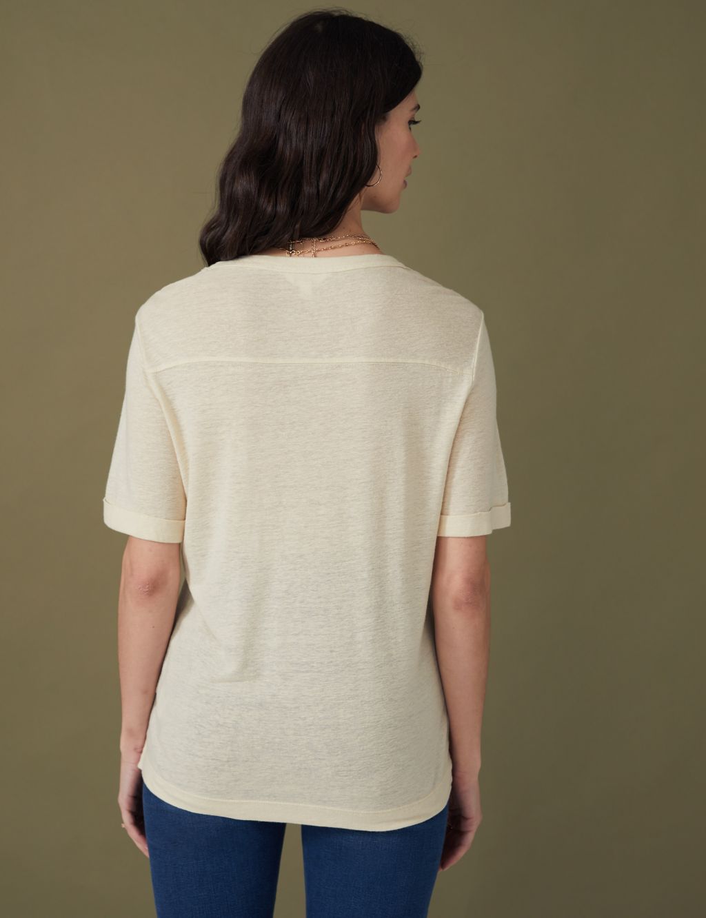 Linen Blend Printed T-Shirt image 4