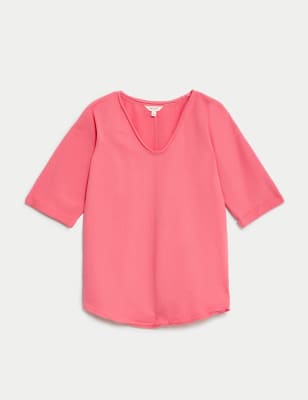 Pure Cotton Scoop Neck Sweatshirt