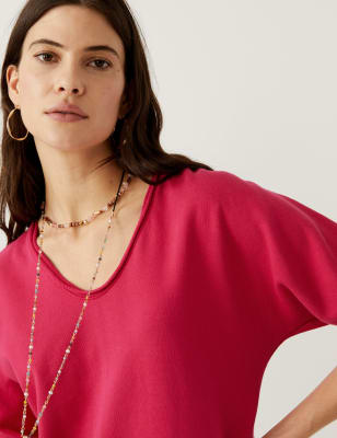 

Per Una Sudadera de escote abierto 100% algodónWomens - Cyclamen, Cyclamen