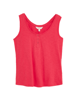 

Womens Per Una Pure Cotton Scoop Neck Sleeveless Vest Top - Bright Pink, Bright Pink