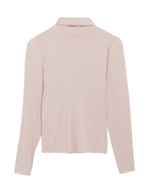 

Womens Per Una Jersey Floral Funnel Neck Long Sleeve Top - Pink Shell, Pink Shell