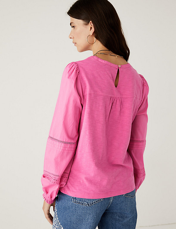 Jersey Round Neck Long Sleeve Top - KW