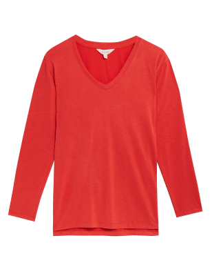 

Per Una Top largo de manga larga de modal de escote en picoWomens - Tomato, Tomato