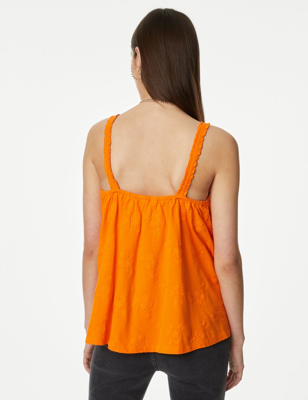Pure Cotton Embroidered Cami Top image 4
