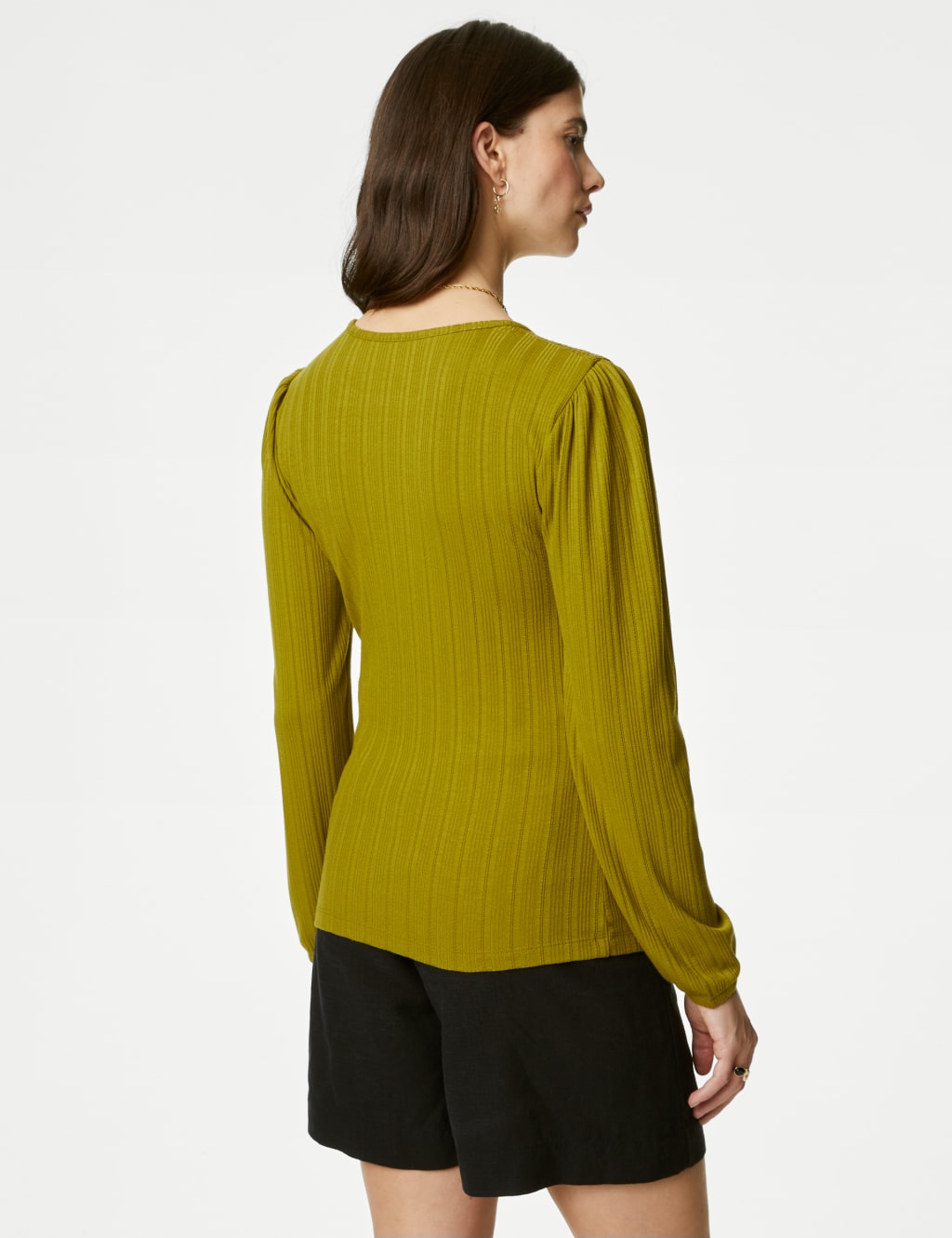 Pointelle Shirred Top image 5