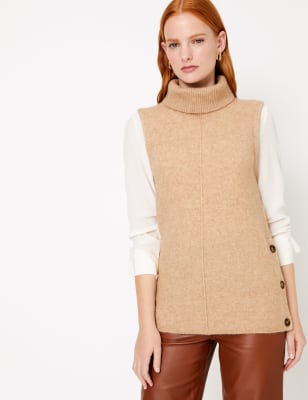 Wool Blend Sleeveless Jumper 
