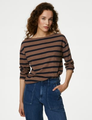 Pure Cotton Striped T-Shirt