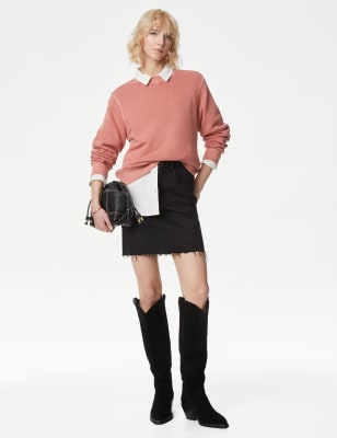 

Womens Per Una Sweatshirt aus reiner Baumwolle - Terracotta, Terracotta