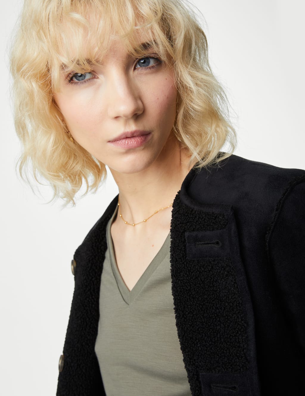 Wool Blend V-Neck Top image 4