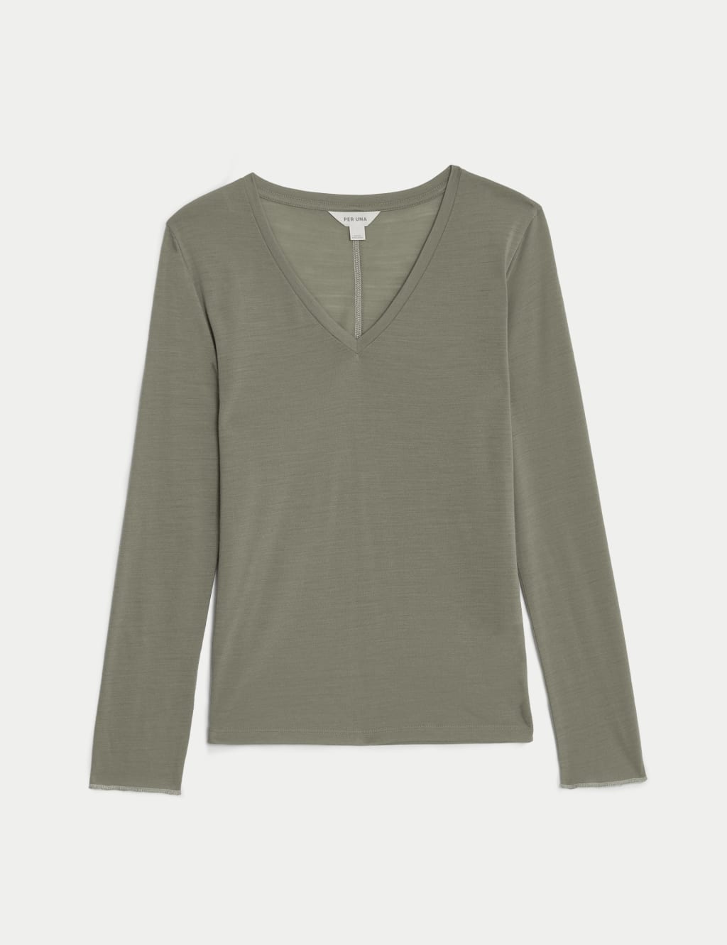 Wool Blend V-Neck Top image 2