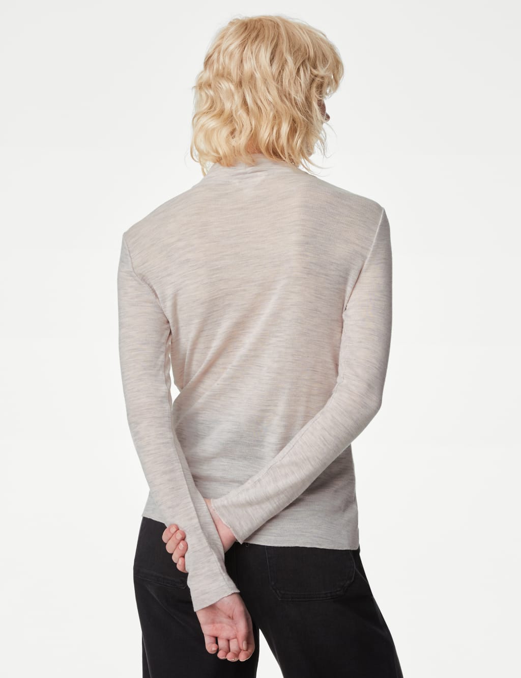 Pure Merino Wool Roll Neck Top image 5