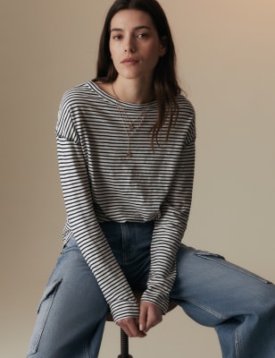 Pure Cotton Striped T-Shirt