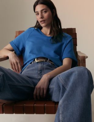 

Womens Per Una Pure Cotton Sweatshirt - Dark Turquoise, Dark Turquoise