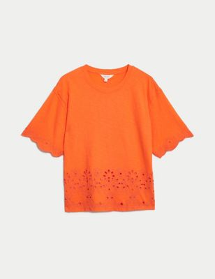 Pure Cotton Broderie T-Shirt