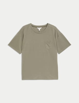 

Womens Per Una Lyocell™ Rich Pocket T-Shirt - Light Khaki, Light Khaki