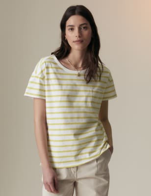 Pure Cotton Striped T-shirt - KR