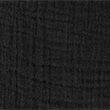 Pure Cotton Textured Notch Neck Blouse - black