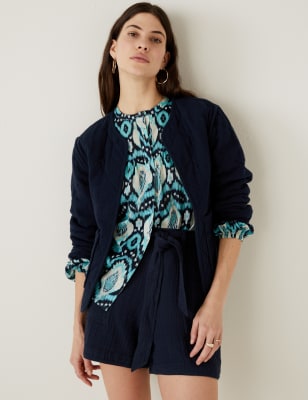 

Per Una Blusa con detalle de botonadura 100% algodón estampadaWomens - Green Mix, Green Mix