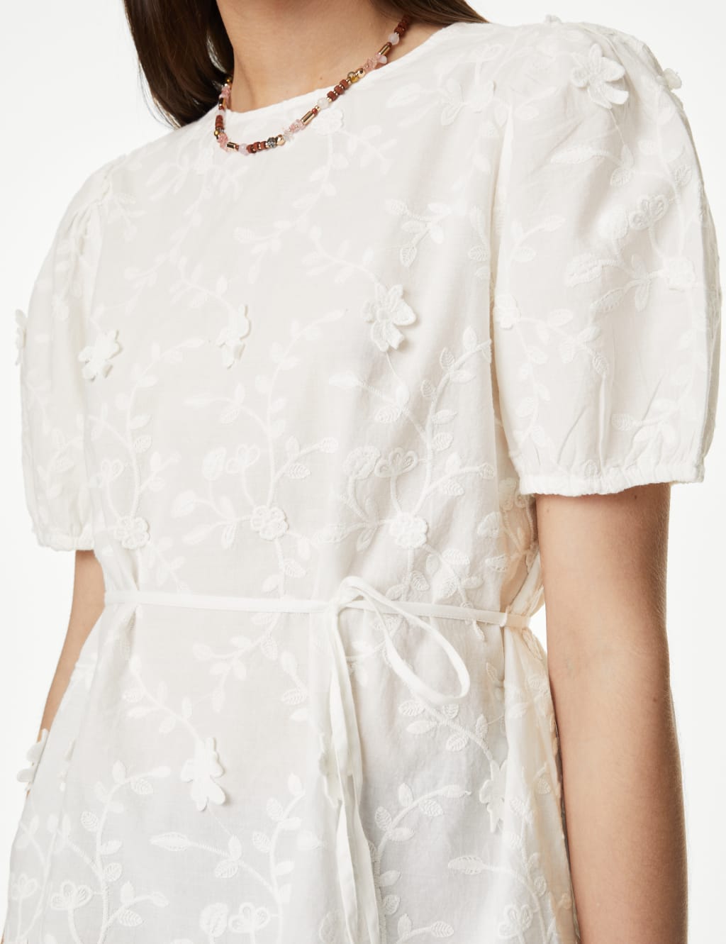 Pure Cotton Floral Textured Blouse image 4