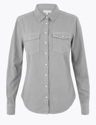 marks and spencer mens denim shirt