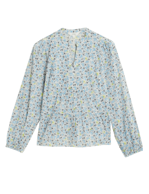 

Per Una Blusa 100% algodón de manga larga estampadaWomens - Ivory Mix, Ivory Mix