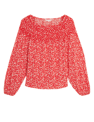 

Womens Per Una Floral Embroidered Blouse - Red Mix, Red Mix