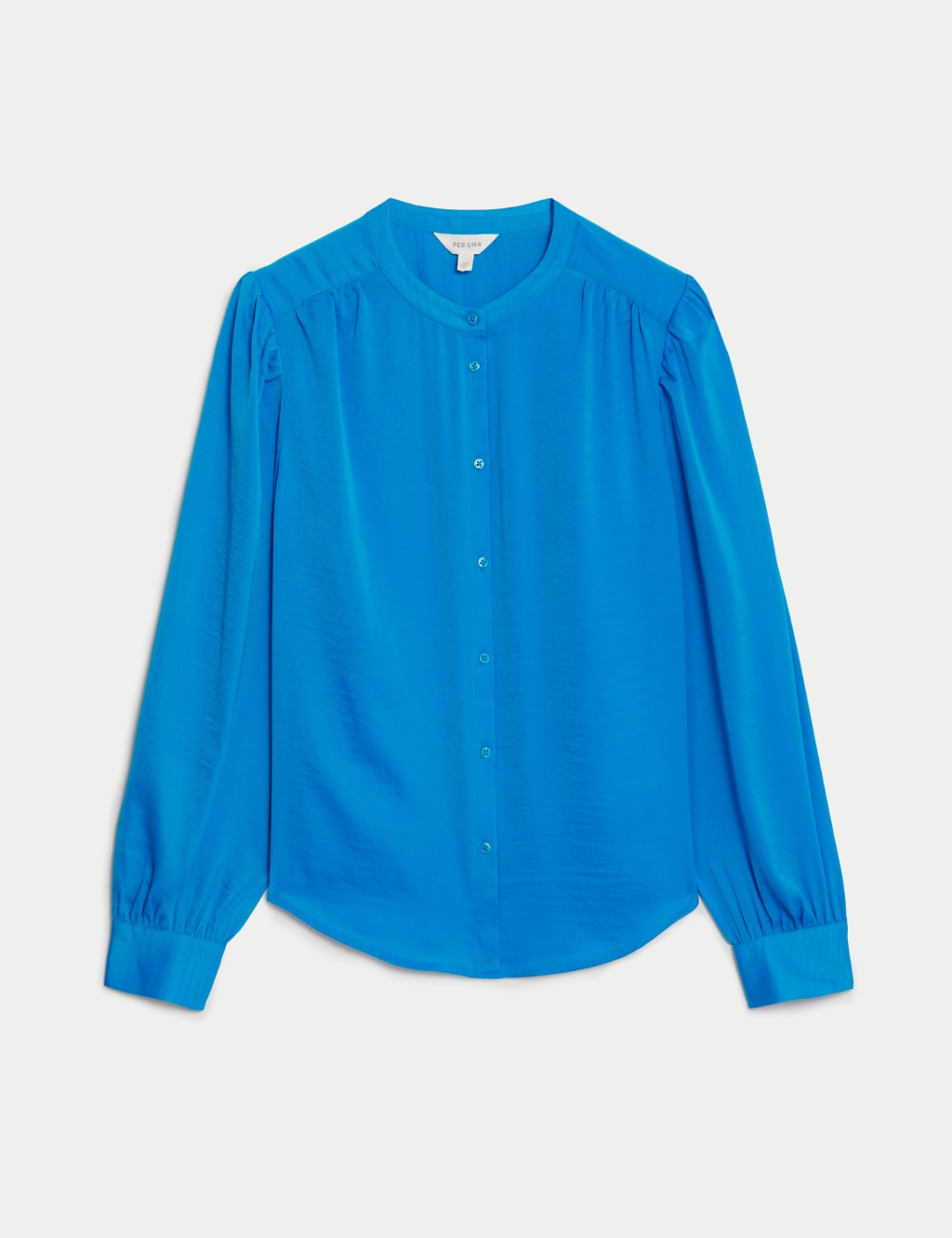 Satin Collarless Blouse image 2