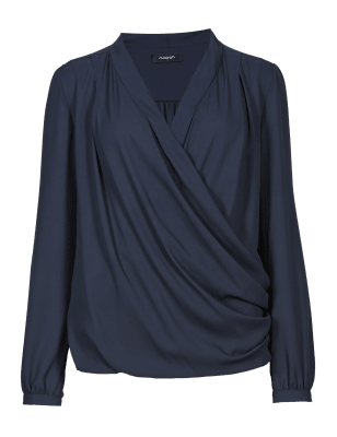 Wrapped Long Sleeve Blouse | Autograph | M&S