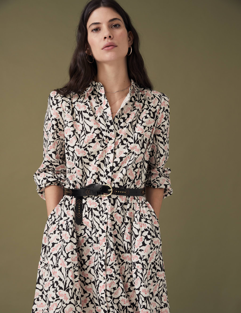 Pure Cotton Printed Midaxi Tiered Dress image 5