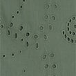 Pure Cotton Broderie V-Neck Midaxi Dress - antiquegreen
