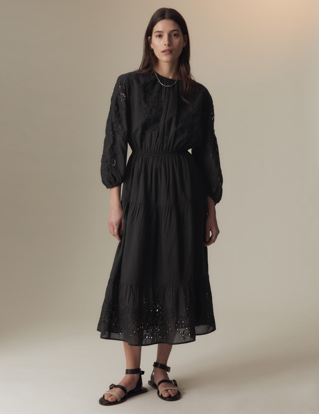 Marks and spencer black maxi dress top