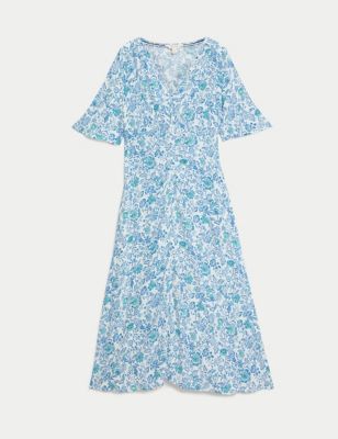 Printed Midaxi Tea Dress